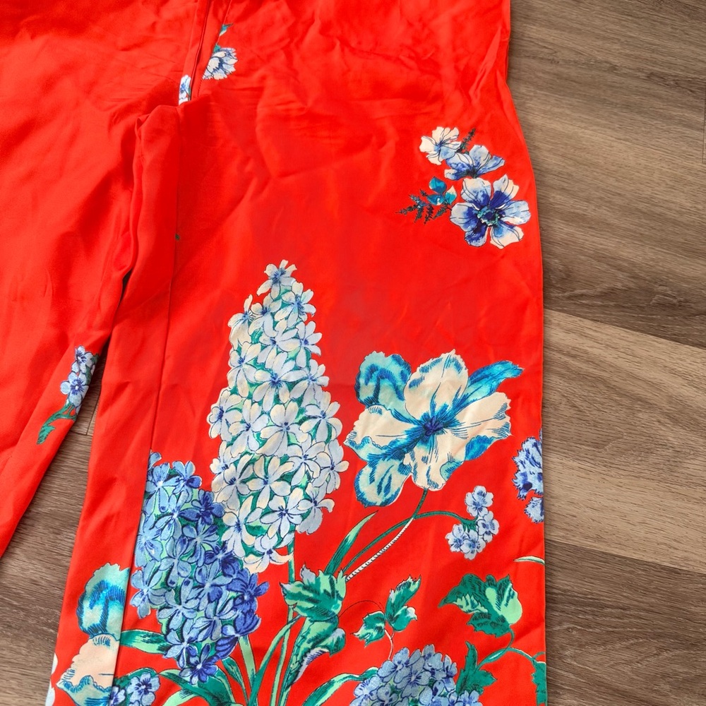 Cara Cara Orange Floral Drawstring Pants - Picture 2 of 4
